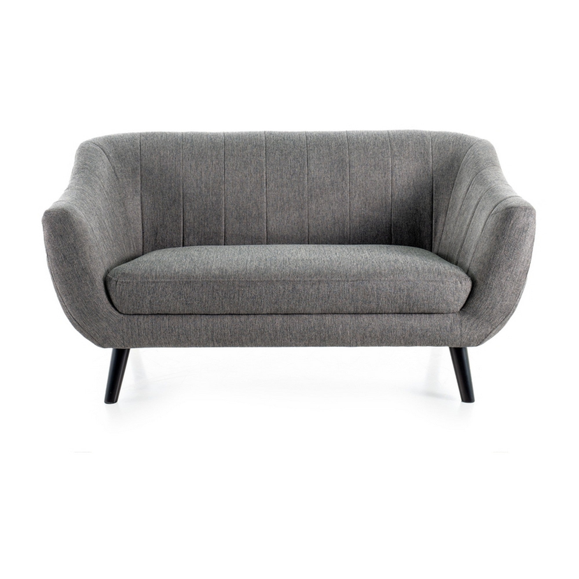 Canapea ELITE 2, gri, stofa clasica/lemn, 160x85x83 cm