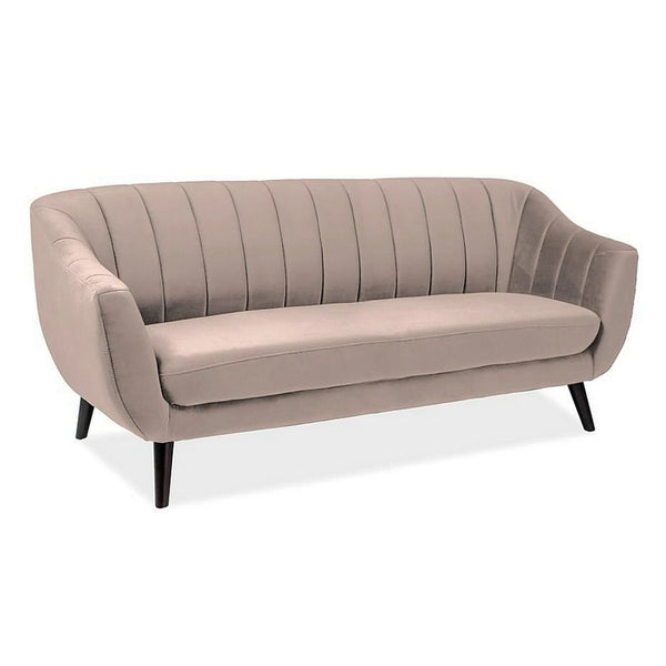 Canapea ELITE 3, bej, stofa catifelata/lemn, 200x85x83 cm
