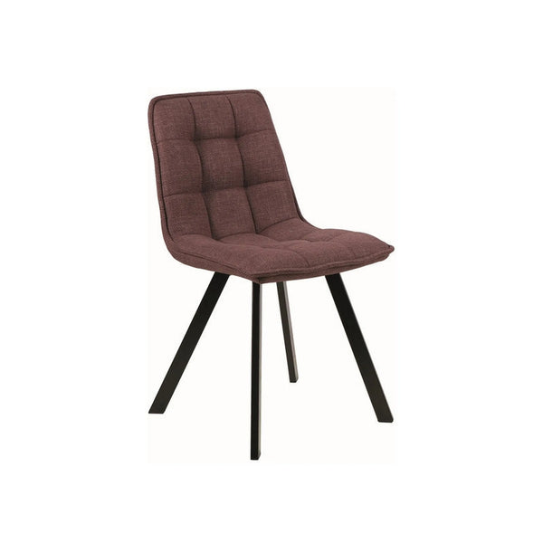 Scaun ELLIS, maro/negru, stofa clasica/metal, 46x42x88 cm