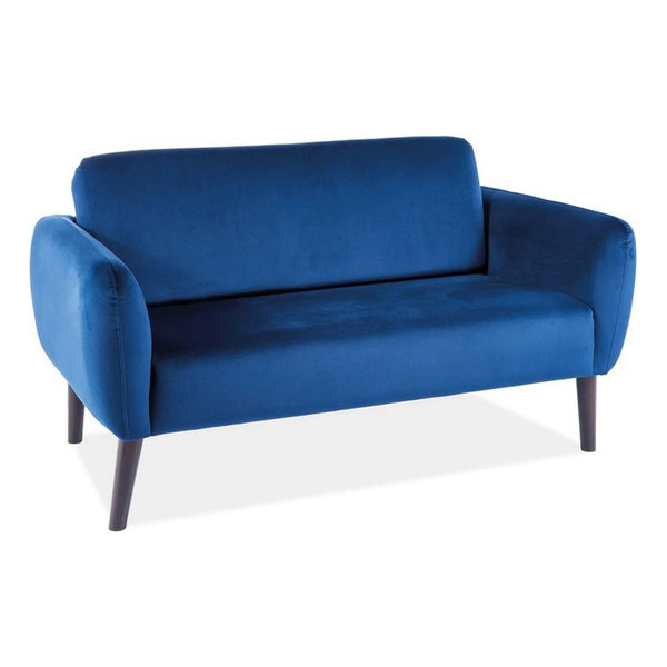 Canapea ELSA, stofa catifelata albastru - Bluvel 86, 145x75x80 cm