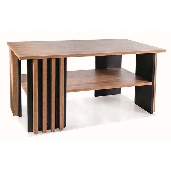 Masuta cafea EVITA, stejar artisan/negru, PAL laminat, 100x60x50 cm