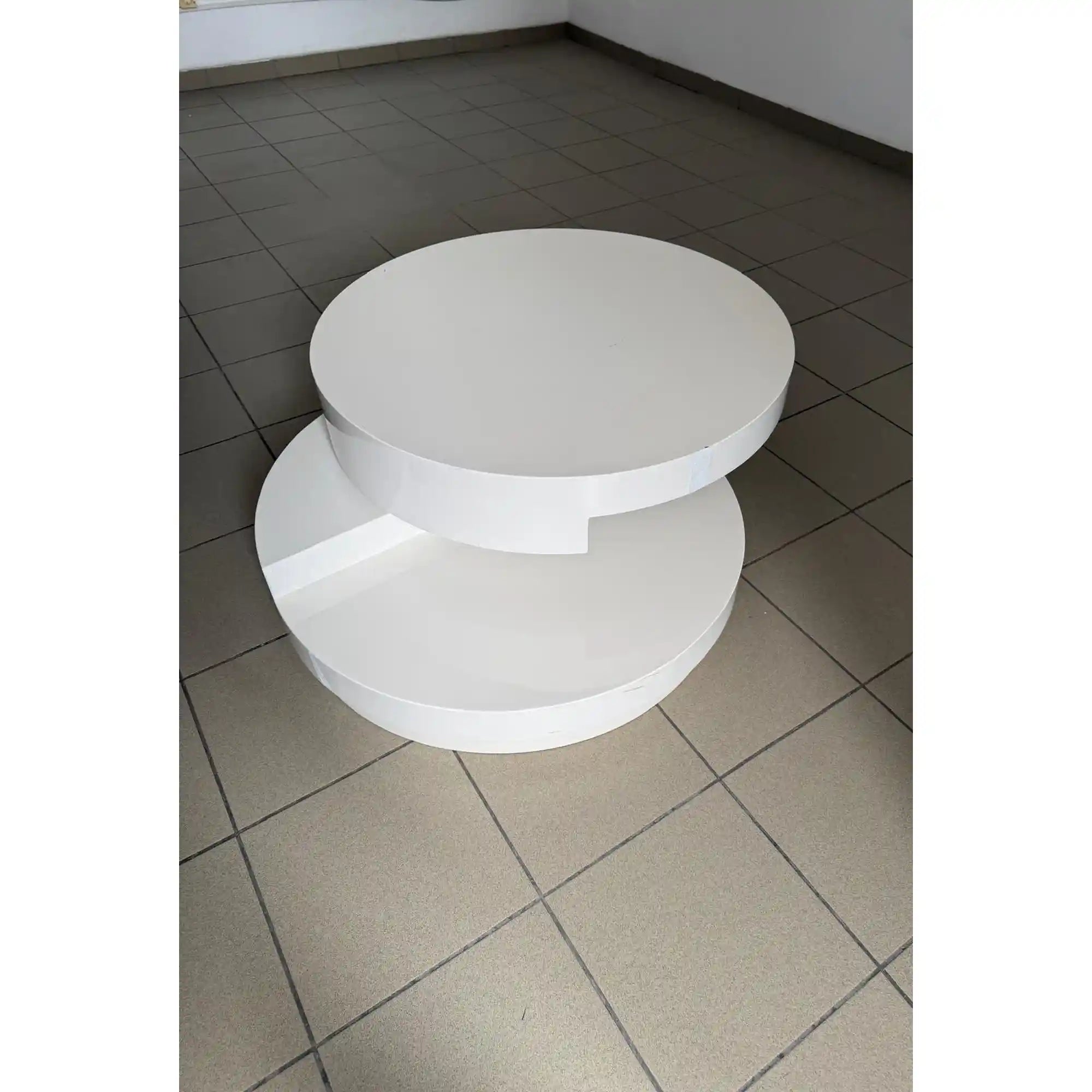 PRODUS RESIGILAT - Masuta cafea FABIOLA, alb, 80x80x37 cm