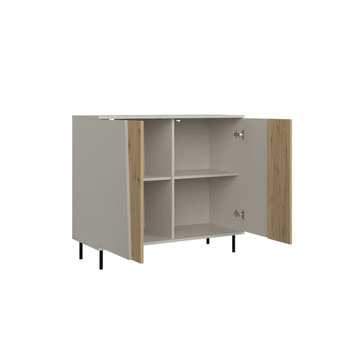 Comoda living FELIX, casmir/stejar artisan, PAL laminat, 100x40x93 cm