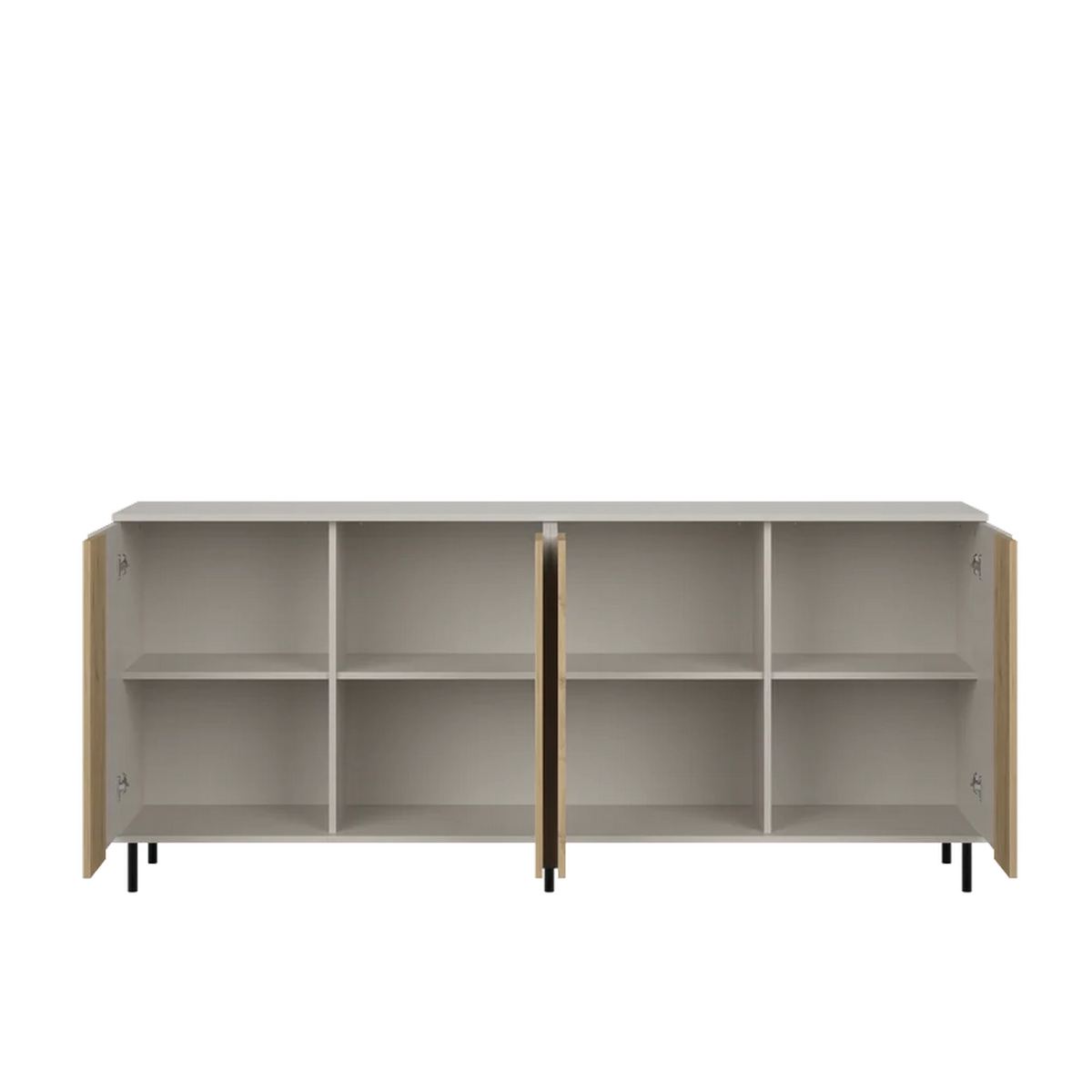 Comoda living FELIX, casmir/stejar artisan, PAL laminat, 200x40x93 cm