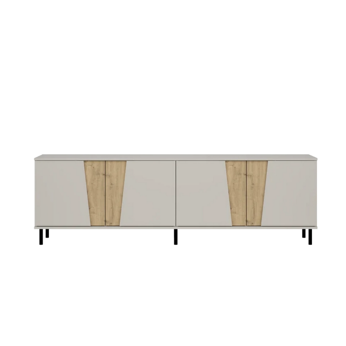 Comoda TV living FELIX, casmir/stejar artisan, PAL laminat, 200x40x68 cm