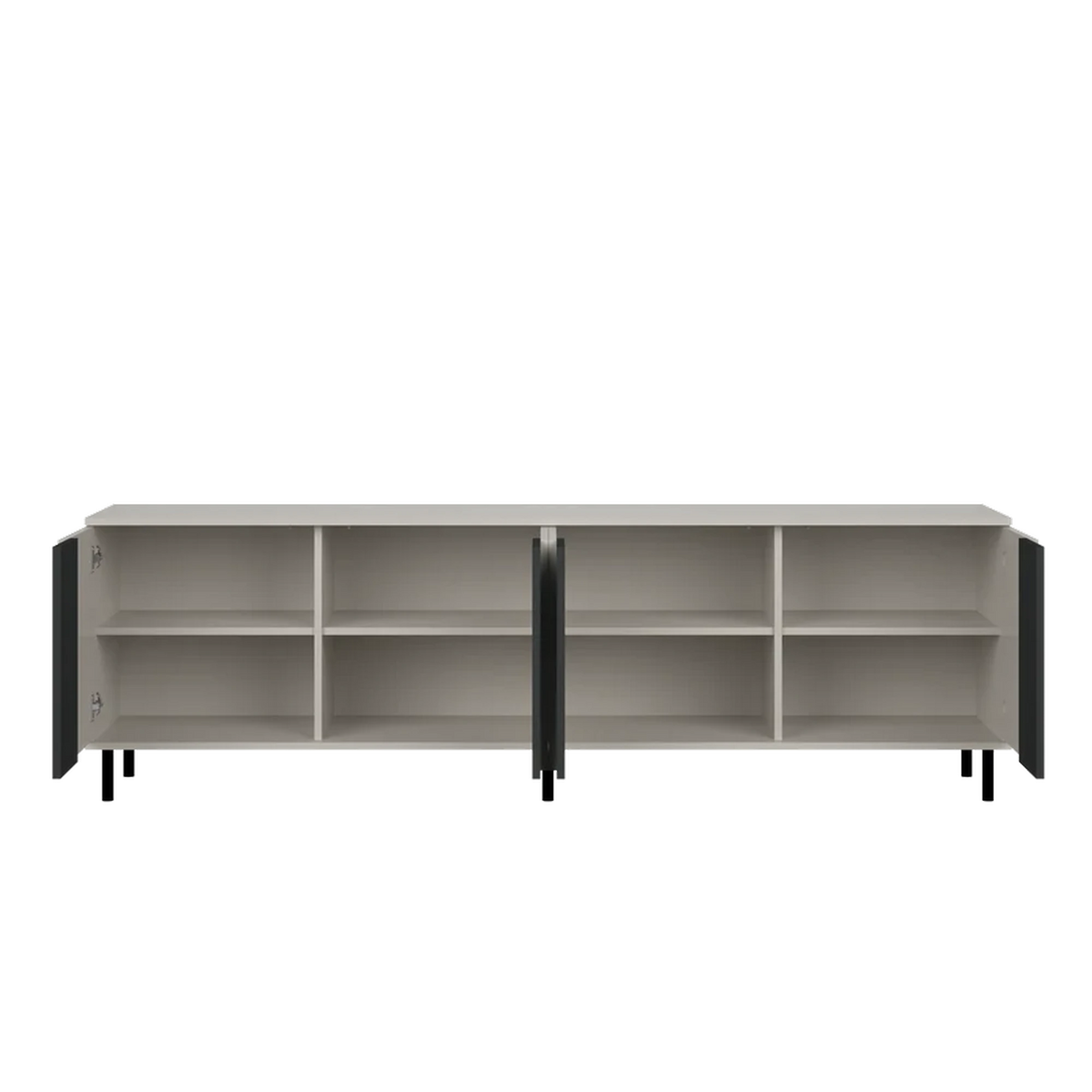 Comoda TV living FELIX, casmir/gri grafit, PAL laminat, 200x40x68 cm