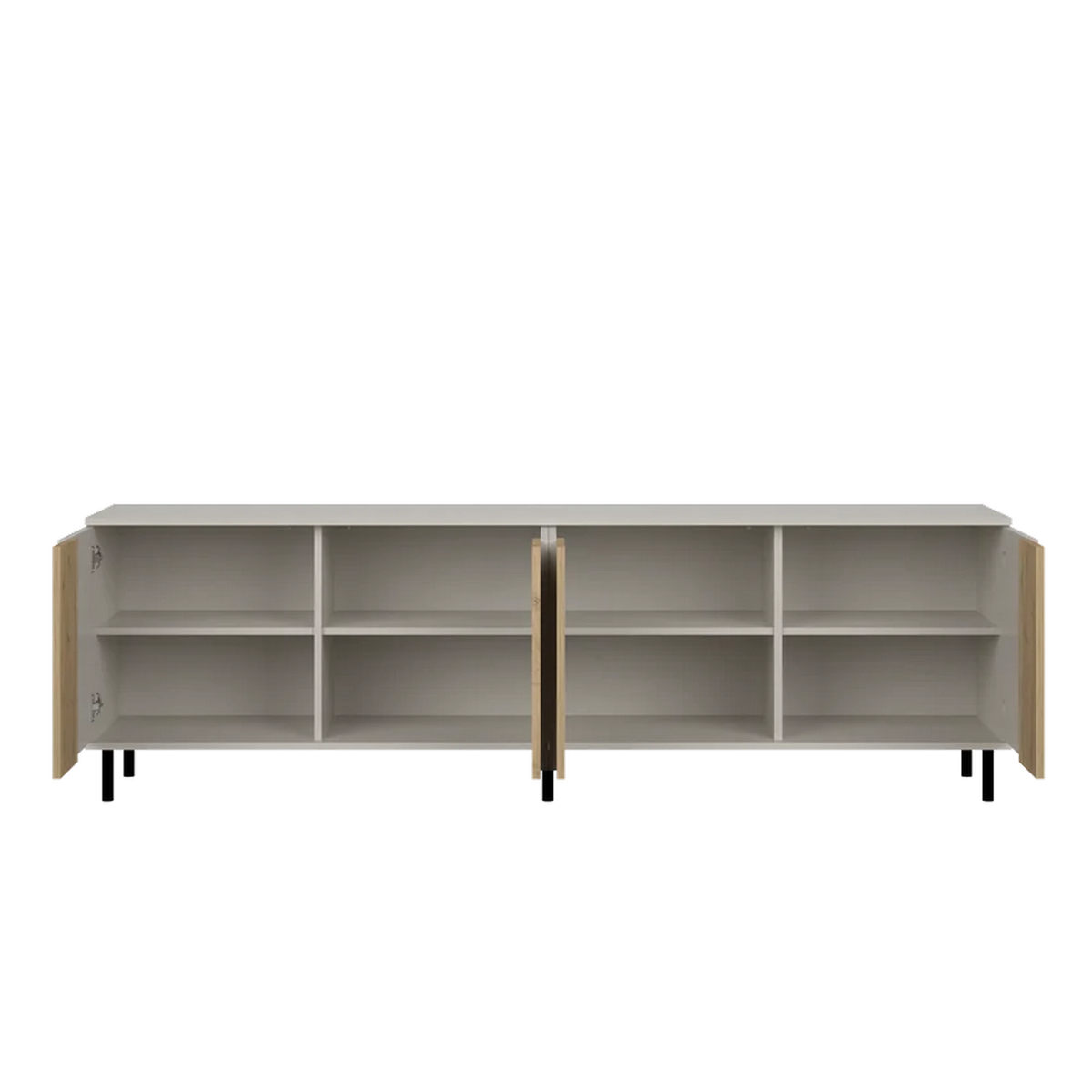 Comoda TV living FELIX, casmir/stejar artisan, PAL laminat, 200x40x68 cm