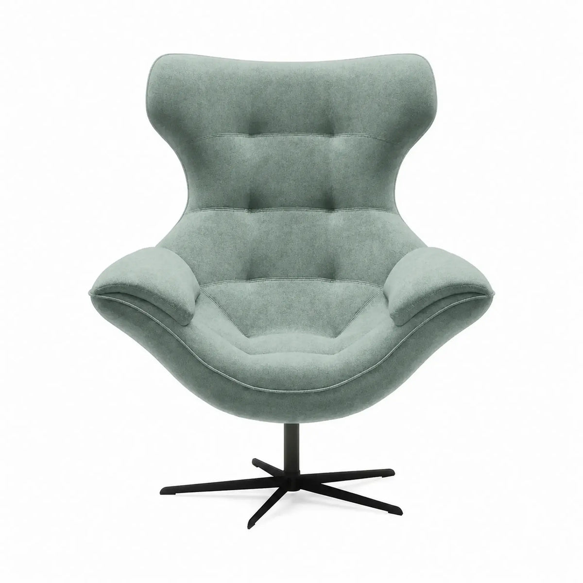 Fotoliu YOGA, stofa catifelata verde menta - Salvador 12, 103x84x119 cm