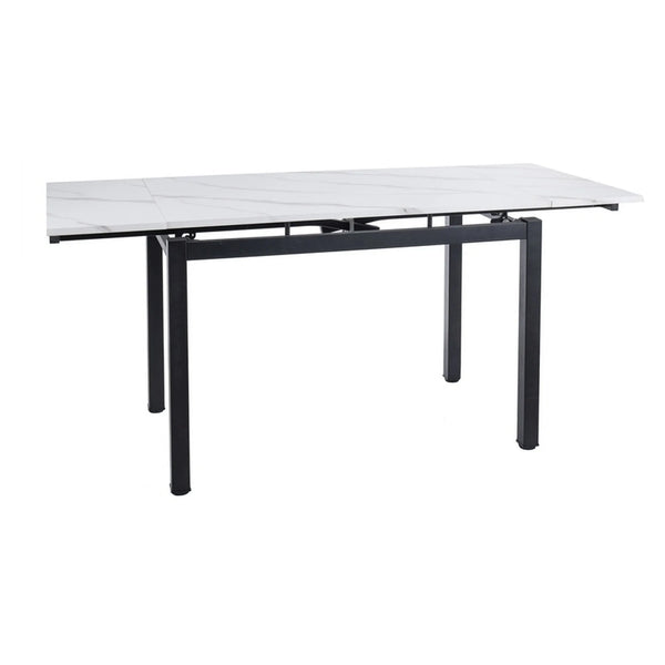 Masa extensibila GD017, alb cu efect de marmura, 110/170x74x75 cm