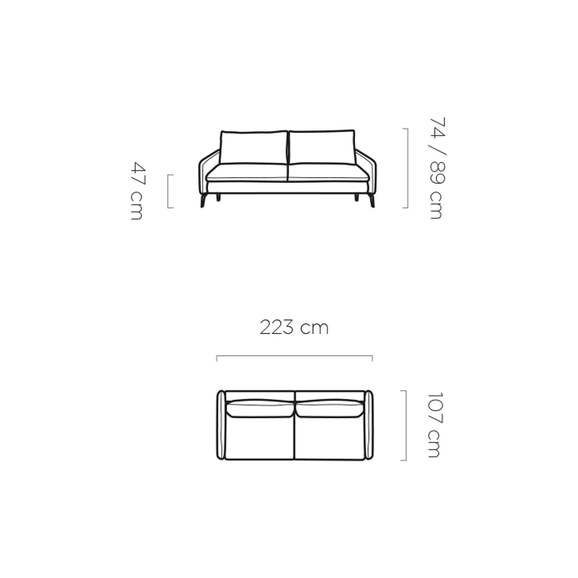 Canapea extensibila GLOSSY, personalizabil materiale gama Oferta Avantaj, lada depozitare, 223x107x89 cm