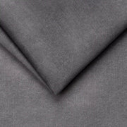 Coltar extensibil SOLANO, sezlong stanga, stofa catifelata gri - Palladium 16, cu lada depozitare, 260x167x83 cm