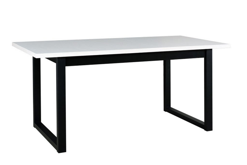 Masa extensibila IKON 3, alb/negru, lemn de fag/PAL, 140/180x80x78 cm