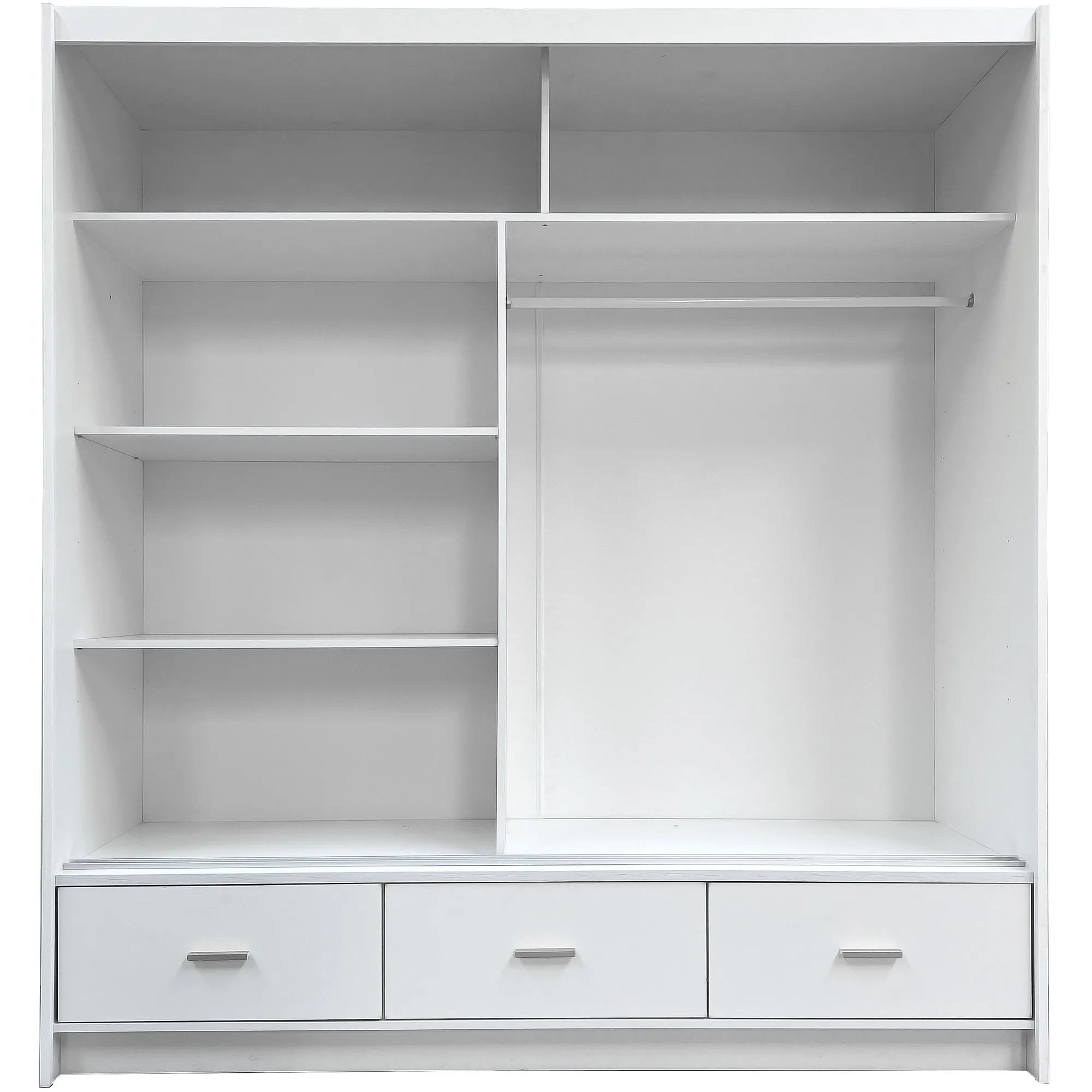 Dulap CANADA CA21-200, alb, PAL, cu 2 usi si 3 sertare, 200x60x215 cm
