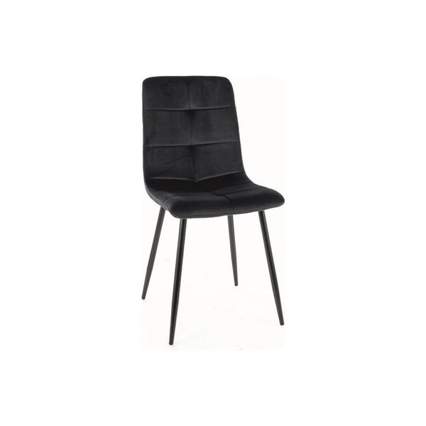 Scaun IVO, negru, stofa catifelata/metal, 45x39x91 cm