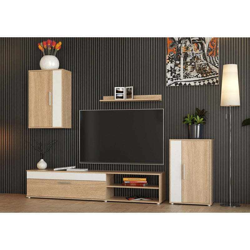 Set living ASOLE NEW, alb/stejar sonoma, 240x30x170 cm