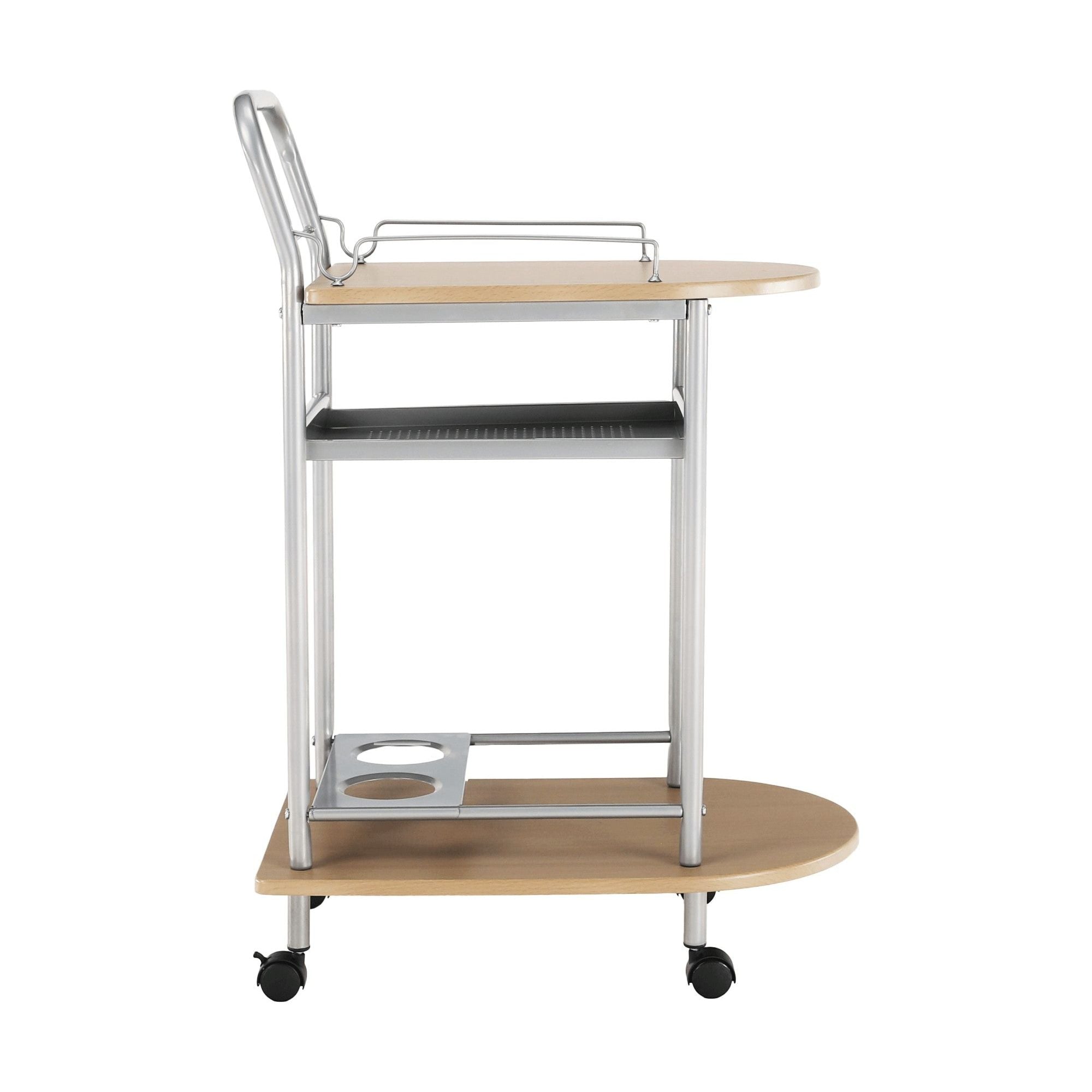 Carucior servire LIMA, fag/argintiu, 60x38x84 cm