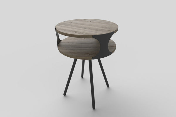 Masuta cafea KIRBY, stejar sonoma/negru, 45x45x60 cm