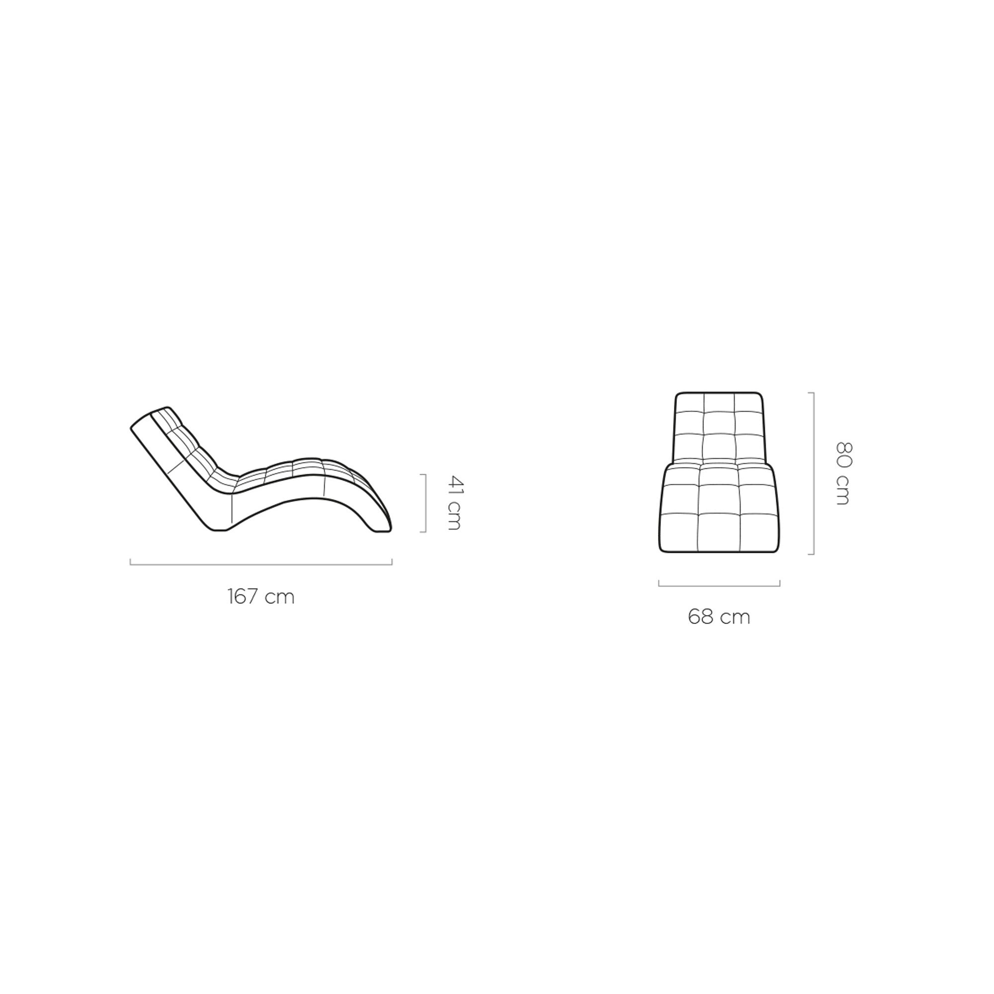 Sezlong LAGUNA, personalizabil materiale gama Oferta Avantaj, 68x167x80 cm
