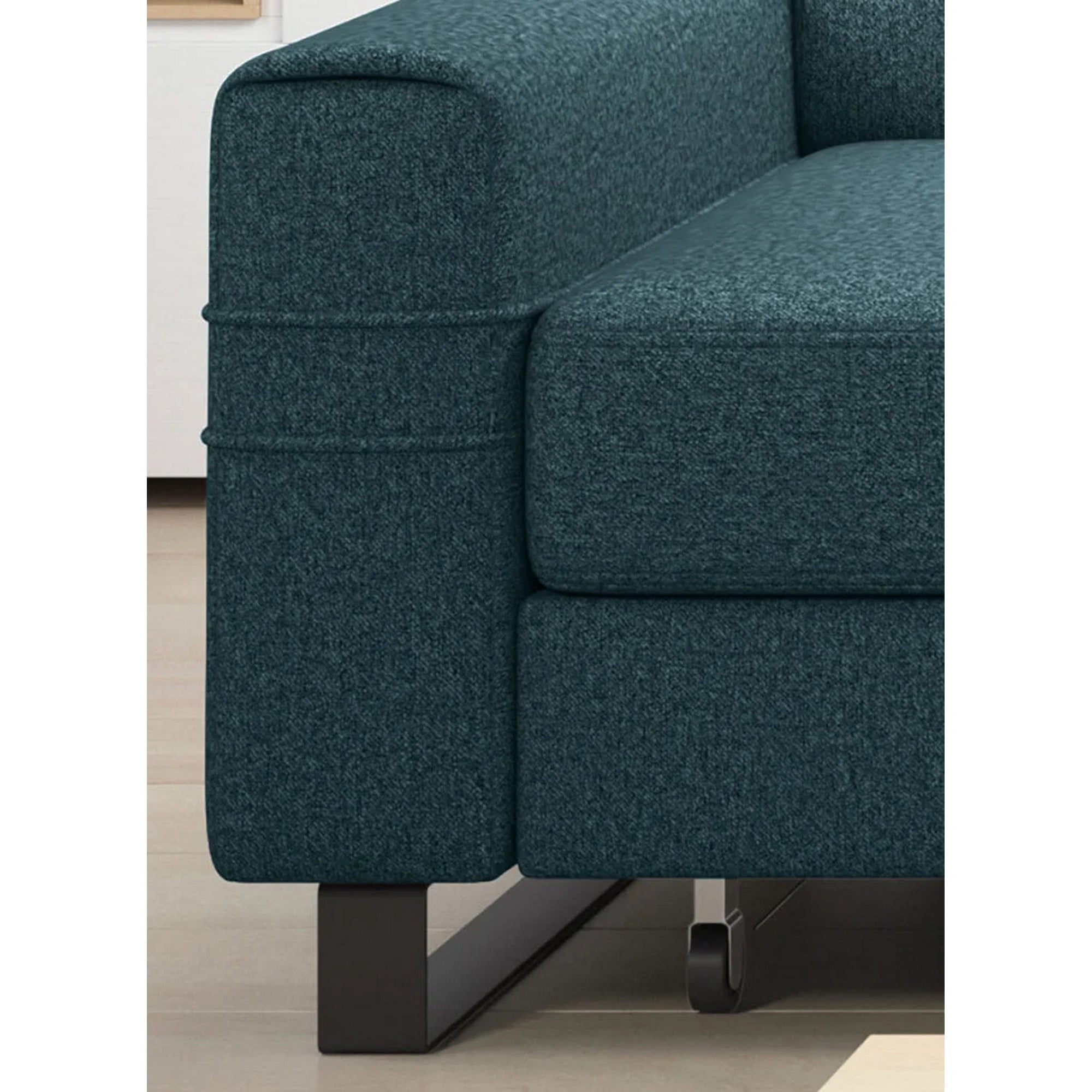 Coltar extensibil LIVIO, sezlong dreapta, stofa catifelata bej - Whisper 03, Gama Premium, cu lada depozitare si tetiere reglabile, 249x184x90 cm