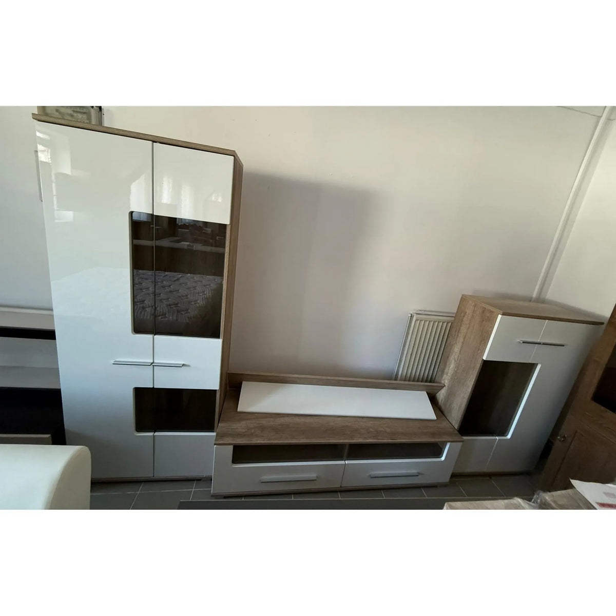 PRODUS RESIGILAT - Set living SAALA, alb/stejar, PAL