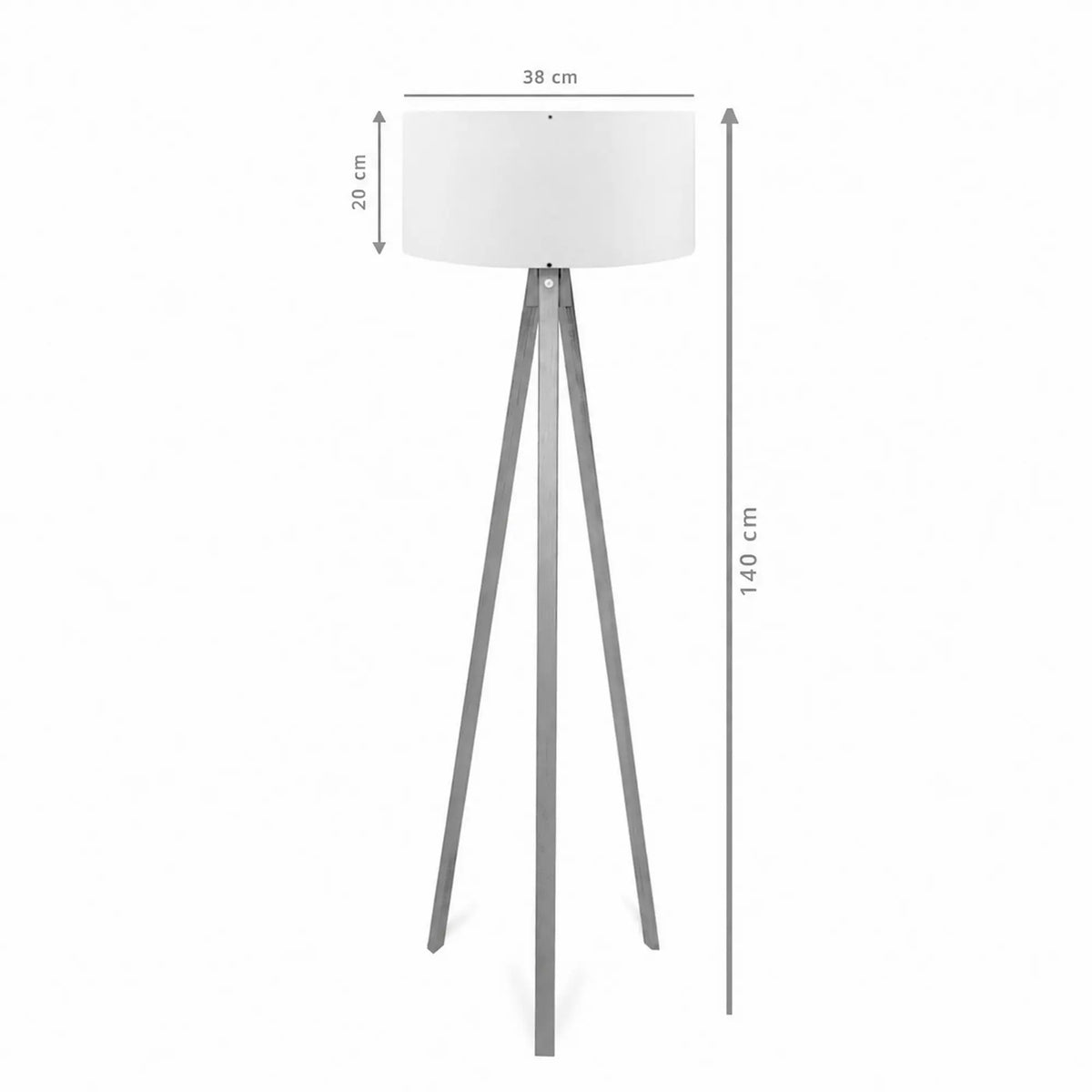 Lampadar AYD-2258, gri, MDF/PVC, 38x140 cm