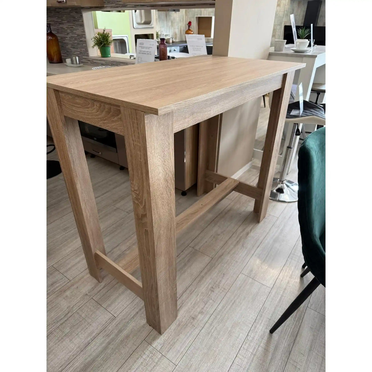 PRODUS RESIGILAT - Masa bar HUGO, stejar sonoma, PAL, 120x58x108 cm