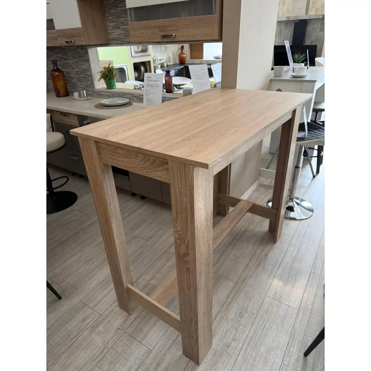 PRODUS RESIGILAT - Masa bar HUGO, stejar sonoma, PAL, 120x58x108 cm