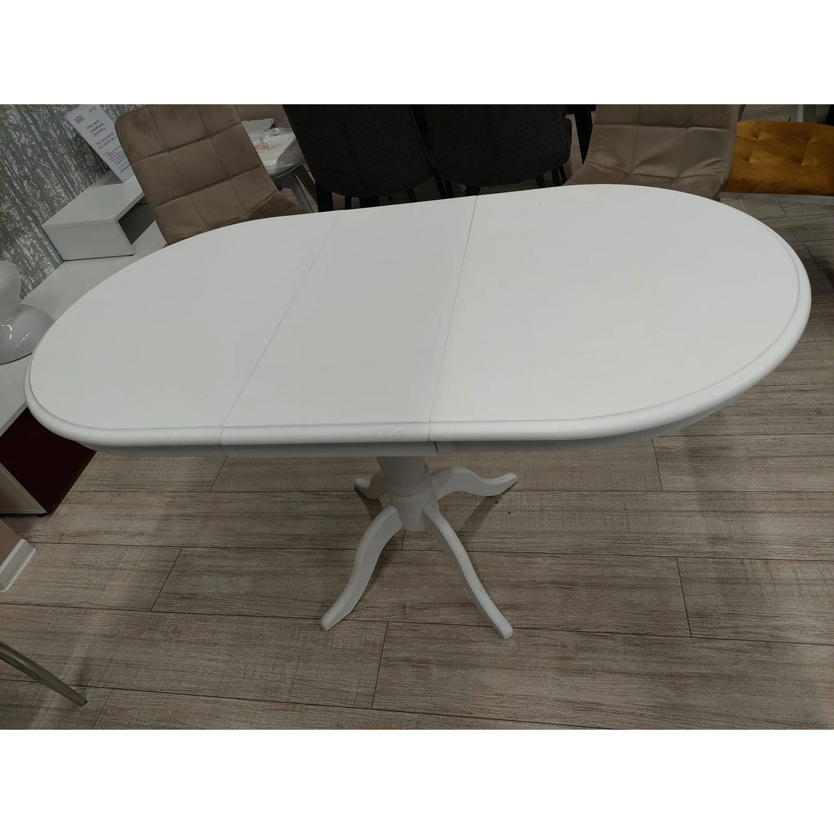 PRODUS RESIGILAT - Masa alba clasica DELLO, extensibila, 100/129x70x75 cm