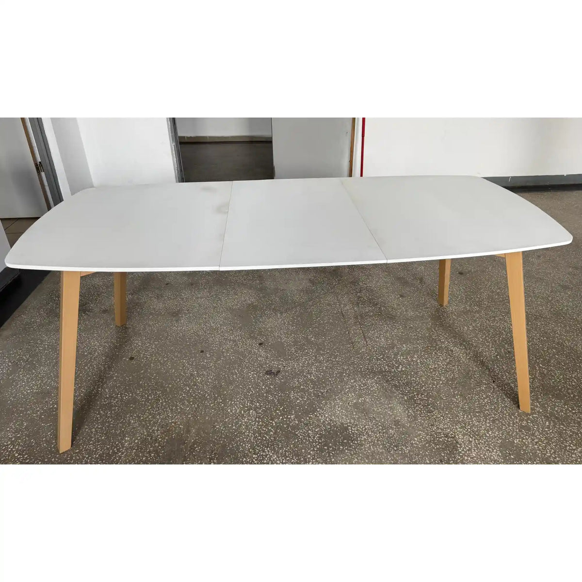PRODUS RESIGILAT - Masa KAJETAN, stejar/alb, PAL, 135/185x82x76 cm