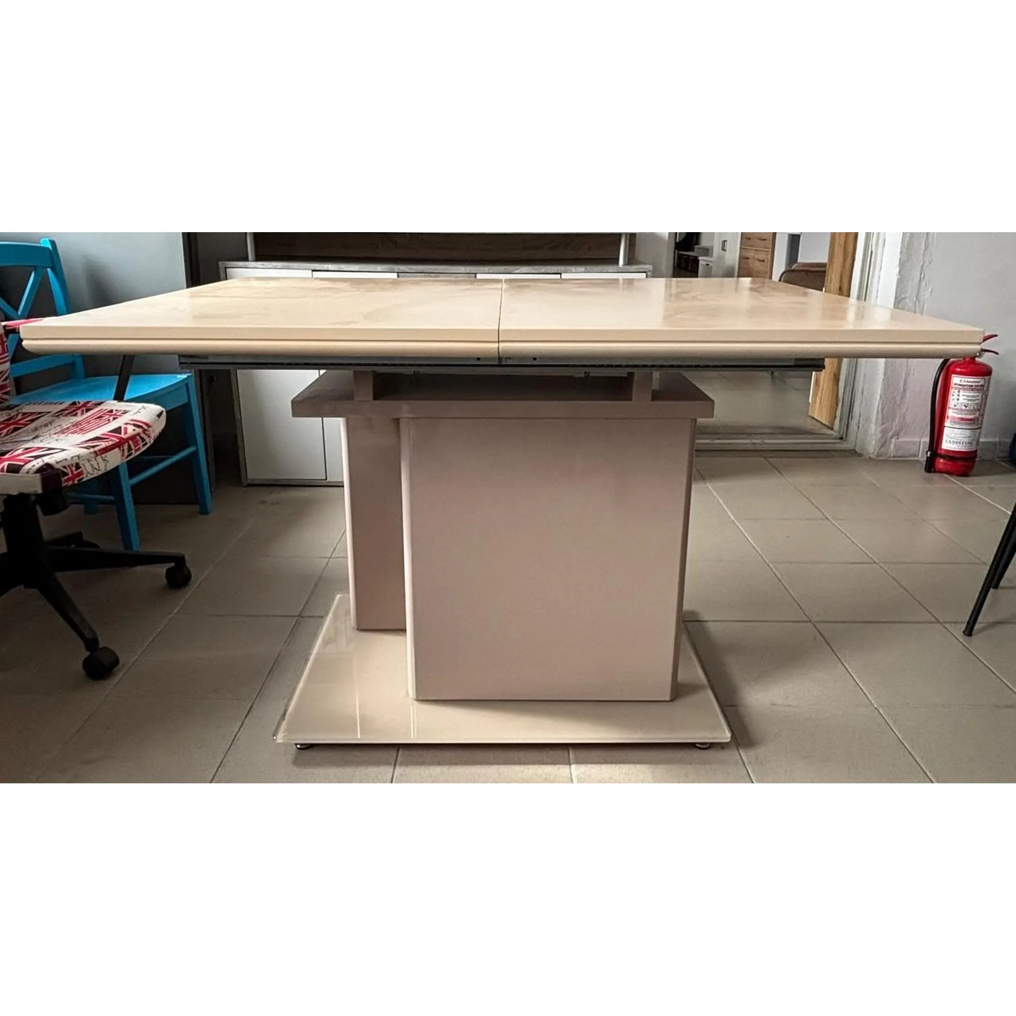 PRODUS RESIGILAT - Masa extensibila VIRAT, crem, 120/160x80x76 cm
