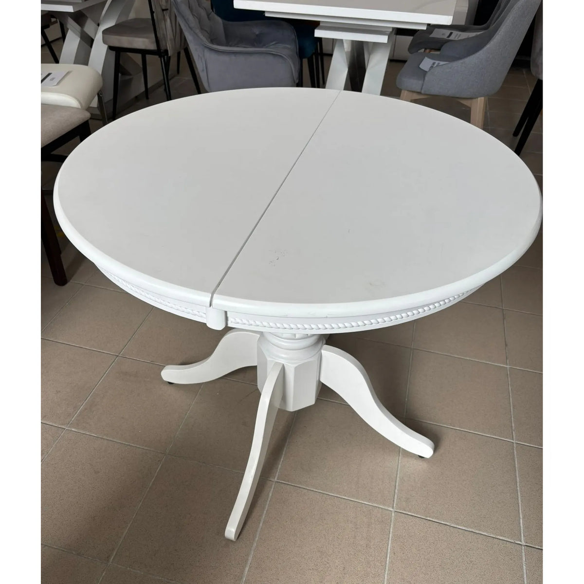 PRODUS RESIGILAT - Masa extensibila WILLIAM, alb, 90/124x90x75 cm