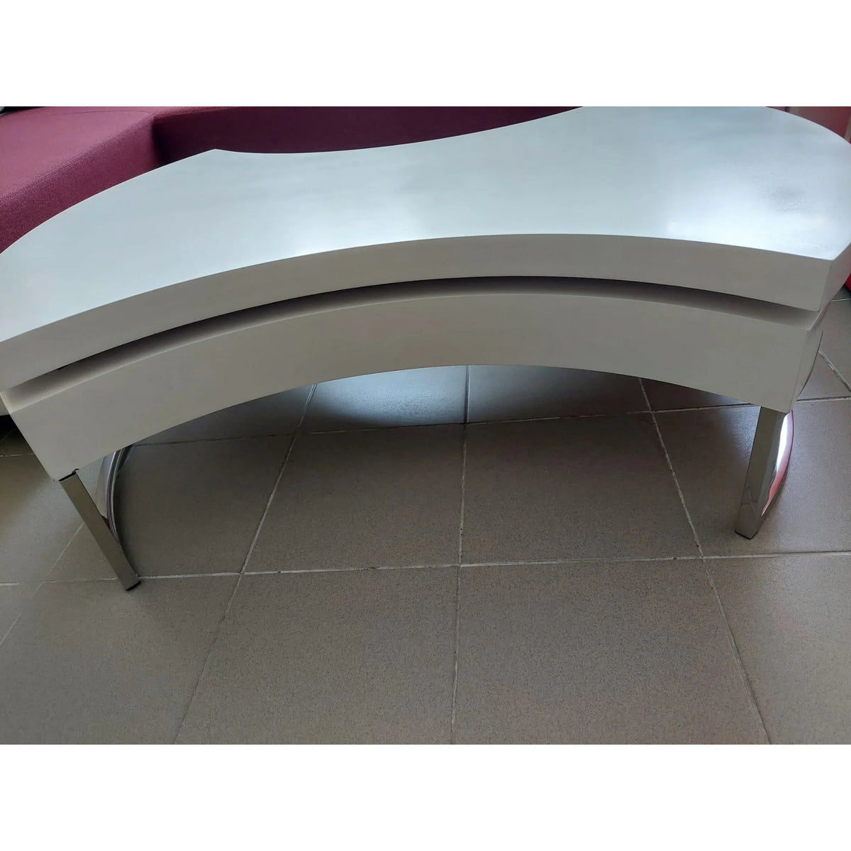 PRODUS RESIGILAT - Masuta cafea AUREA, alb, 115x80x38 cm