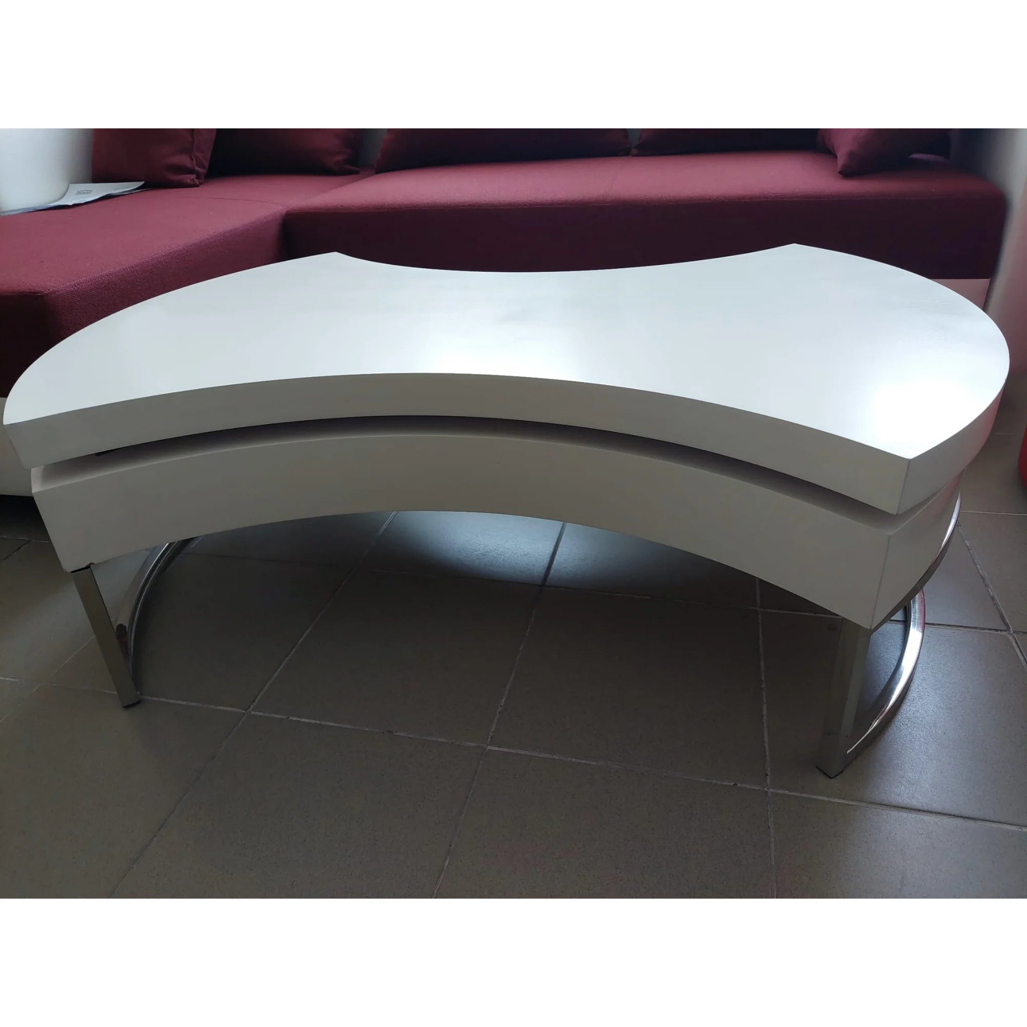 PRODUS RESIGILAT - Masuta cafea AUREA, alb, 115x80x38 cm