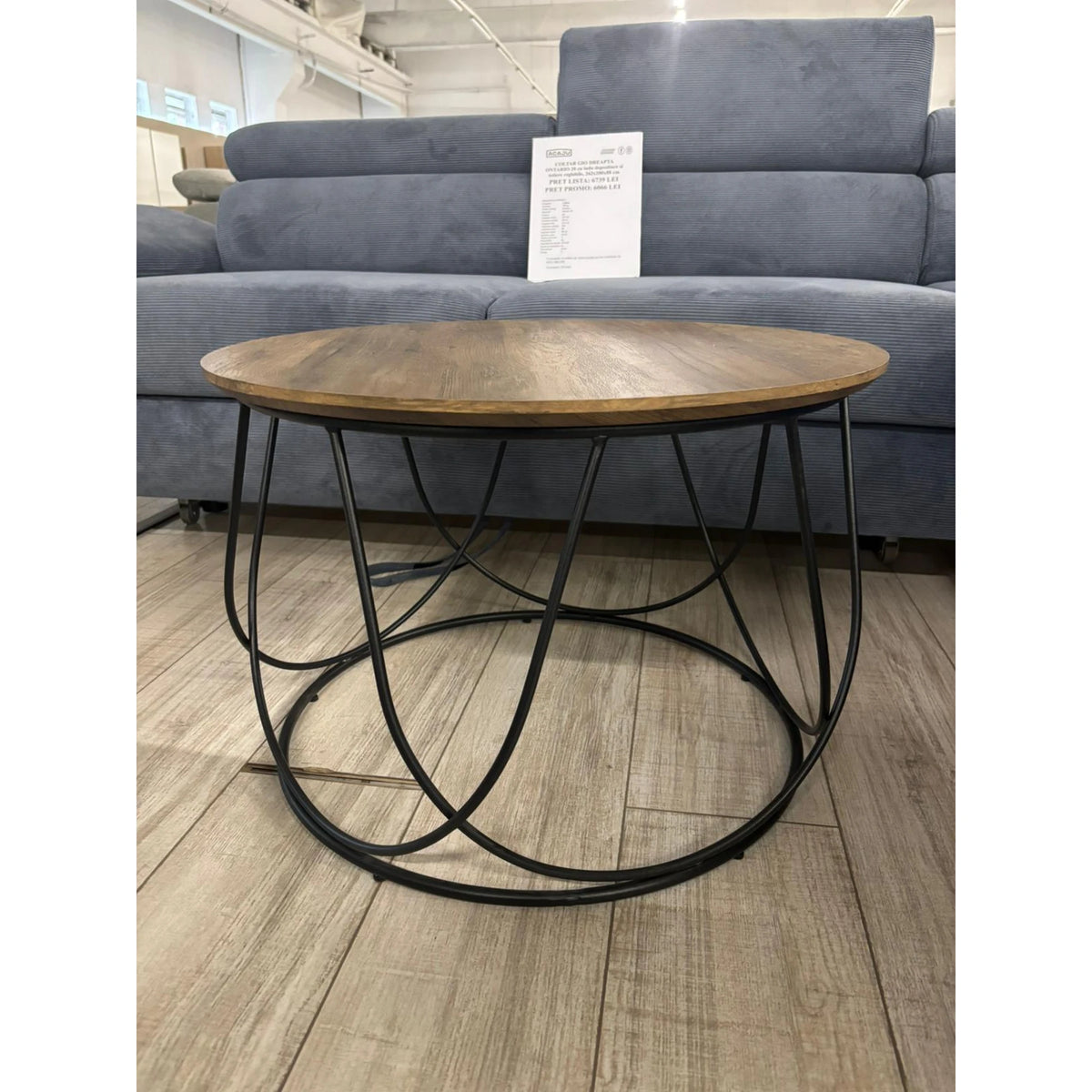 PRODUS RESIGILAT - Masuta cafea NUBIRA, nuc/negru, 60x60x41 cm