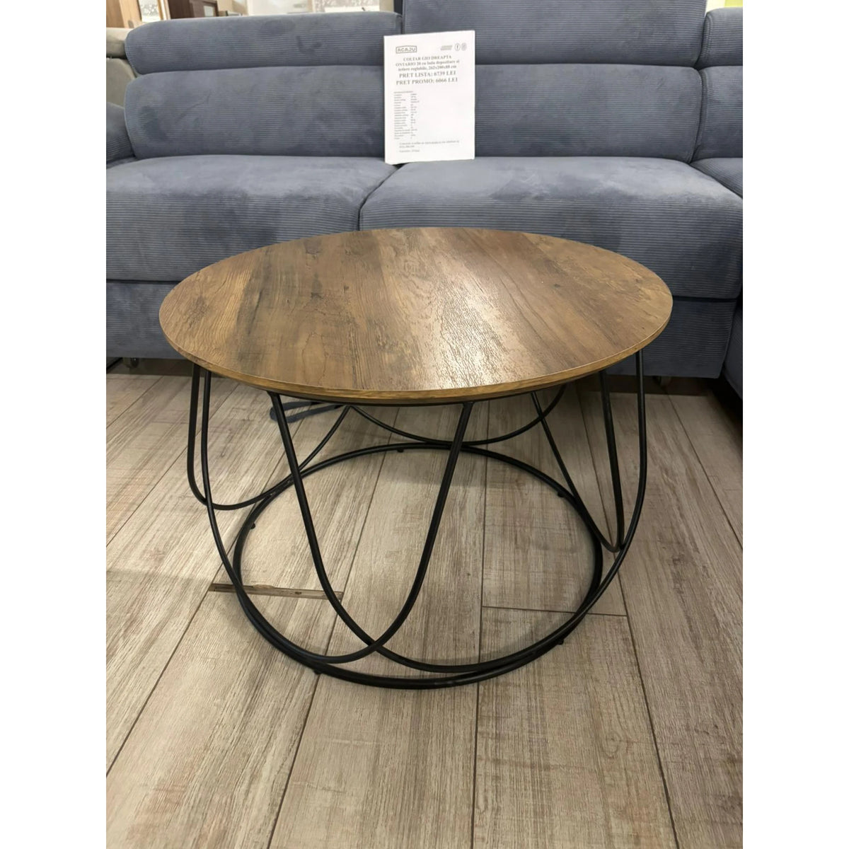 PRODUS RESIGILAT - Masuta cafea NUBIRA, nuc/negru, 60x60x41 cm