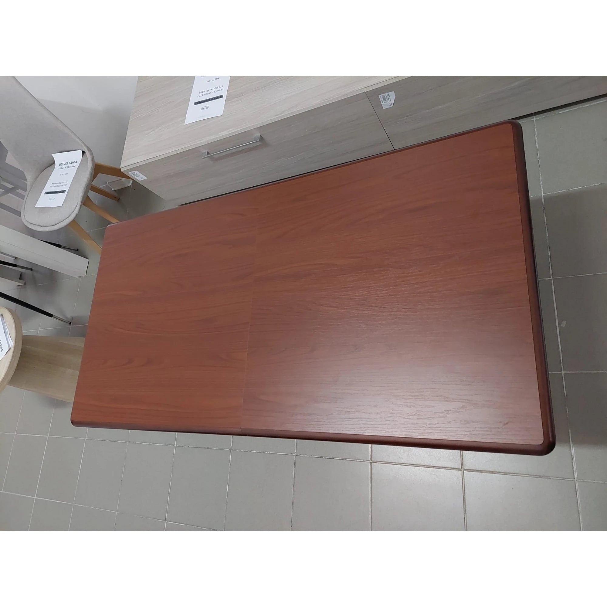 PRODUS RESIGILAT - Masa extensibila TYMON 2, nuc inchis, lemn de fag, 125/164x65x60/72 cm