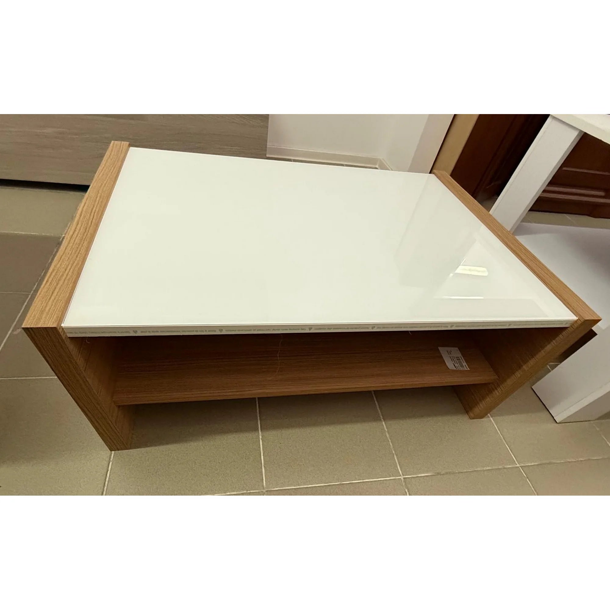 PRODUS RESIGILAT - Masuta cafea NEW YORK, alb/stejar, 89x62x35 cm