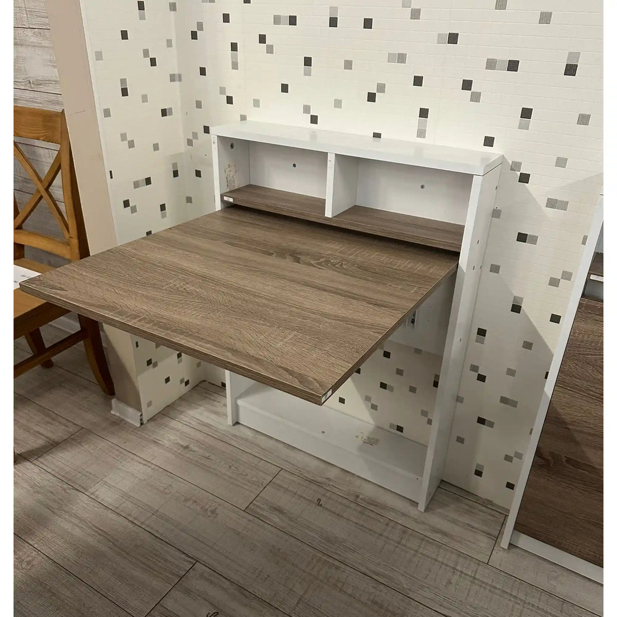 PRODUS RESIGILAT - Masa pliabila 793ELG3803, stejar/alb, PAL, 70x15x90 cm