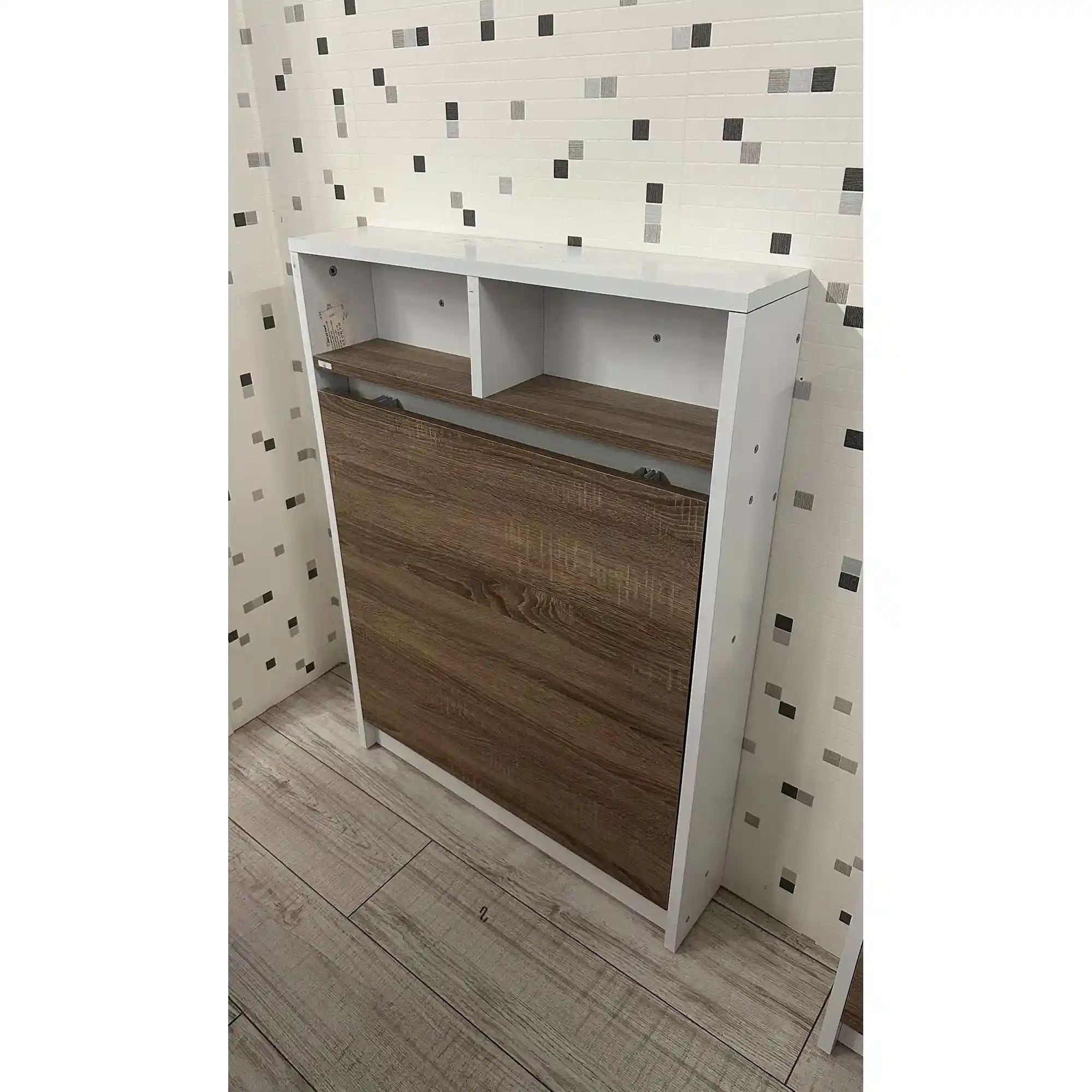 PRODUS RESIGILAT - Masa pliabila 793ELG3803, stejar/alb, PAL, 70x15x90 cm