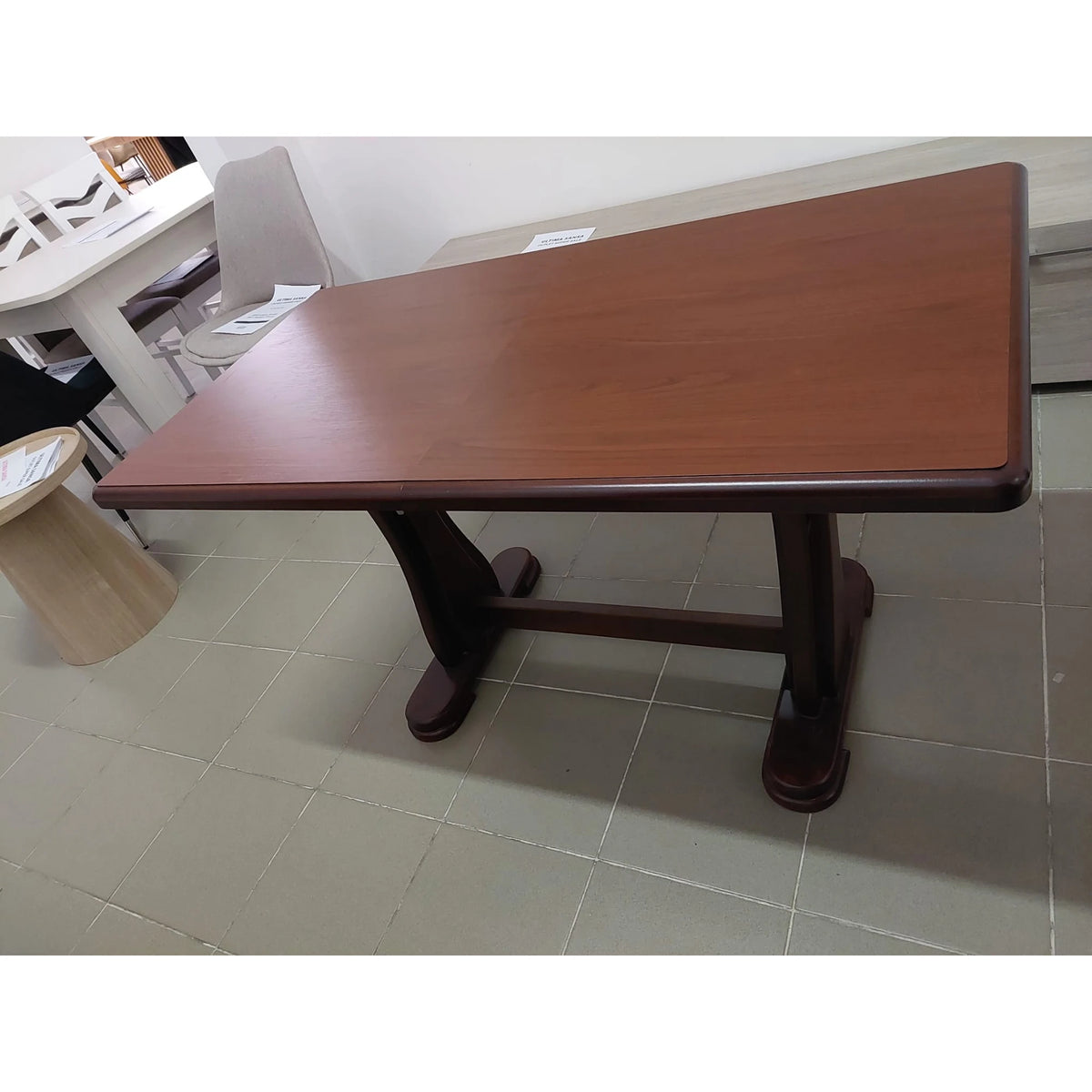 PRODUS RESIGILAT - Masa extensibila TYMON 2, nuc inchis, lemn de fag, 125/164x65x60/72 cm
