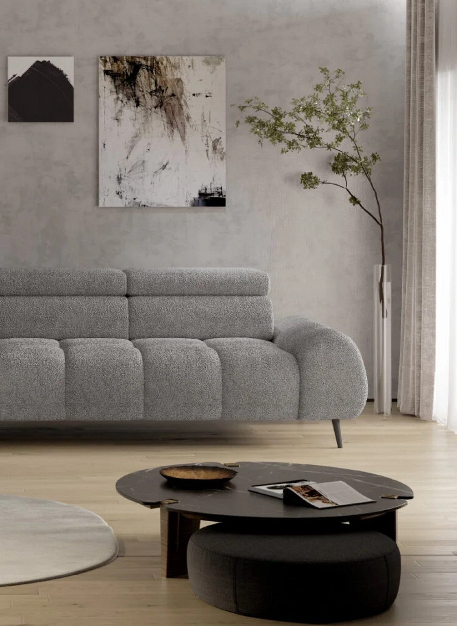 Coltar MAVEL S, personalizabil materiale Gama Oferta Avantaj, cu reglaj electric, 292x176x100 cm