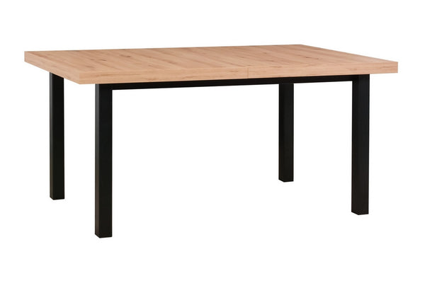 Masa MODENA 6, stejar artisan/negru, PAL laminat, 160/240x92x76 cm