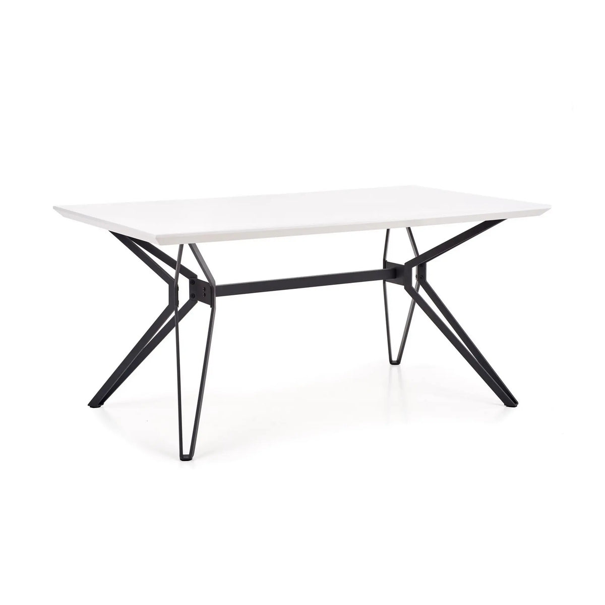 Masa PASCAL, alb/negru, 160x90x76 cm