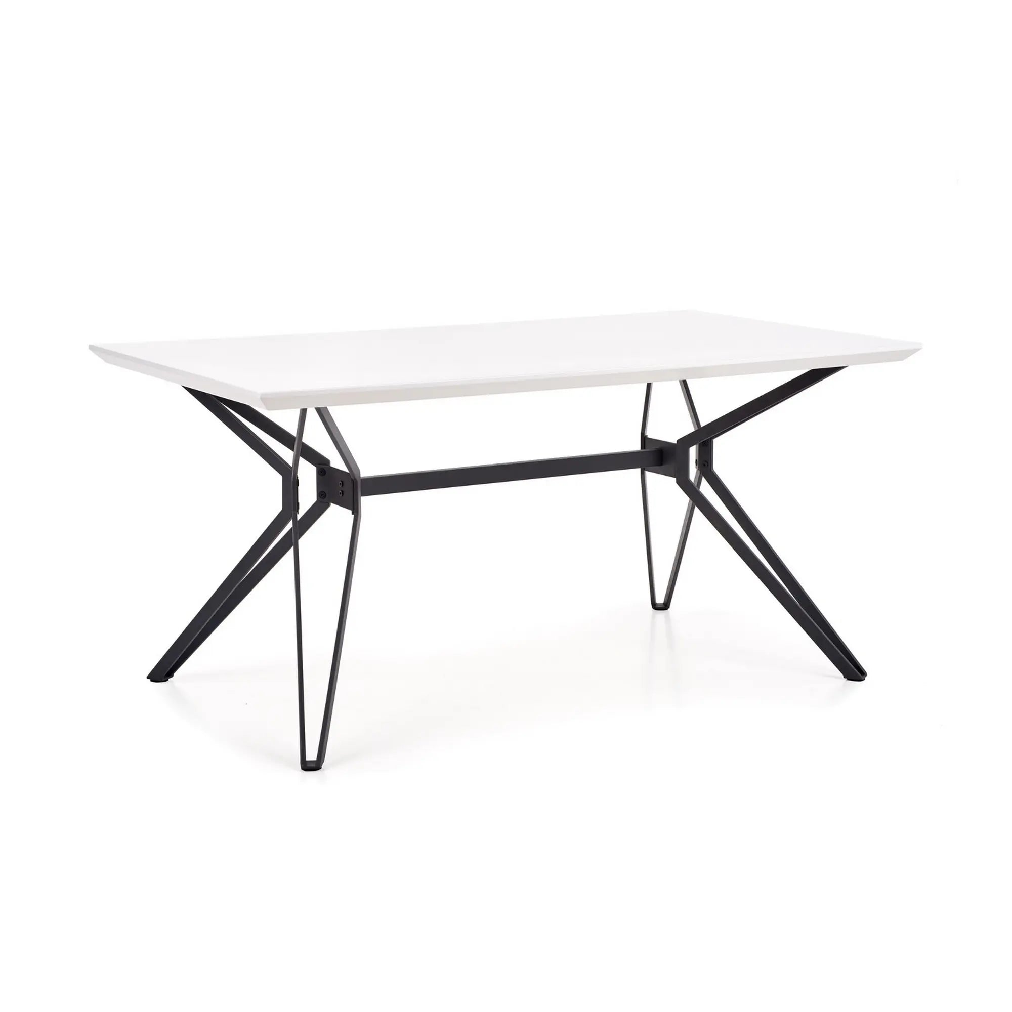 Masa PASCAL, alb/negru, 160x90x76 cm