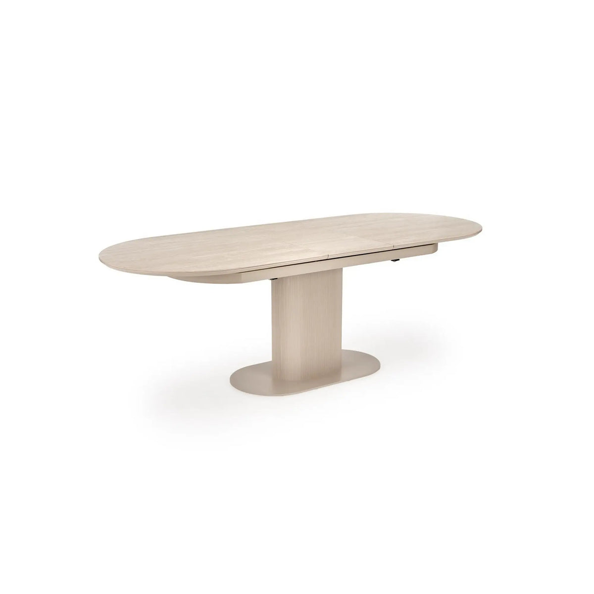Masa extensibila FALONE, travertin/casmir, piatra sinterizata/metal, 180/220x90x76 cm