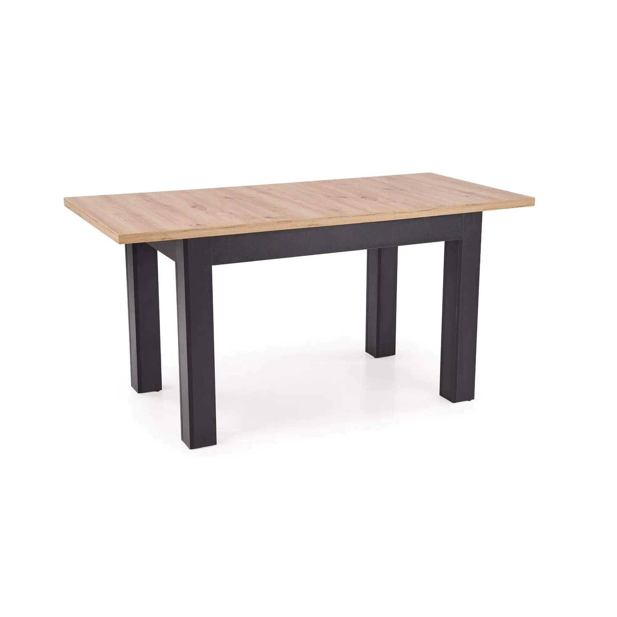 Masa extensibila GIZMO, stejar artisan/negru, PAL laminat, 120/160x75x79 cm