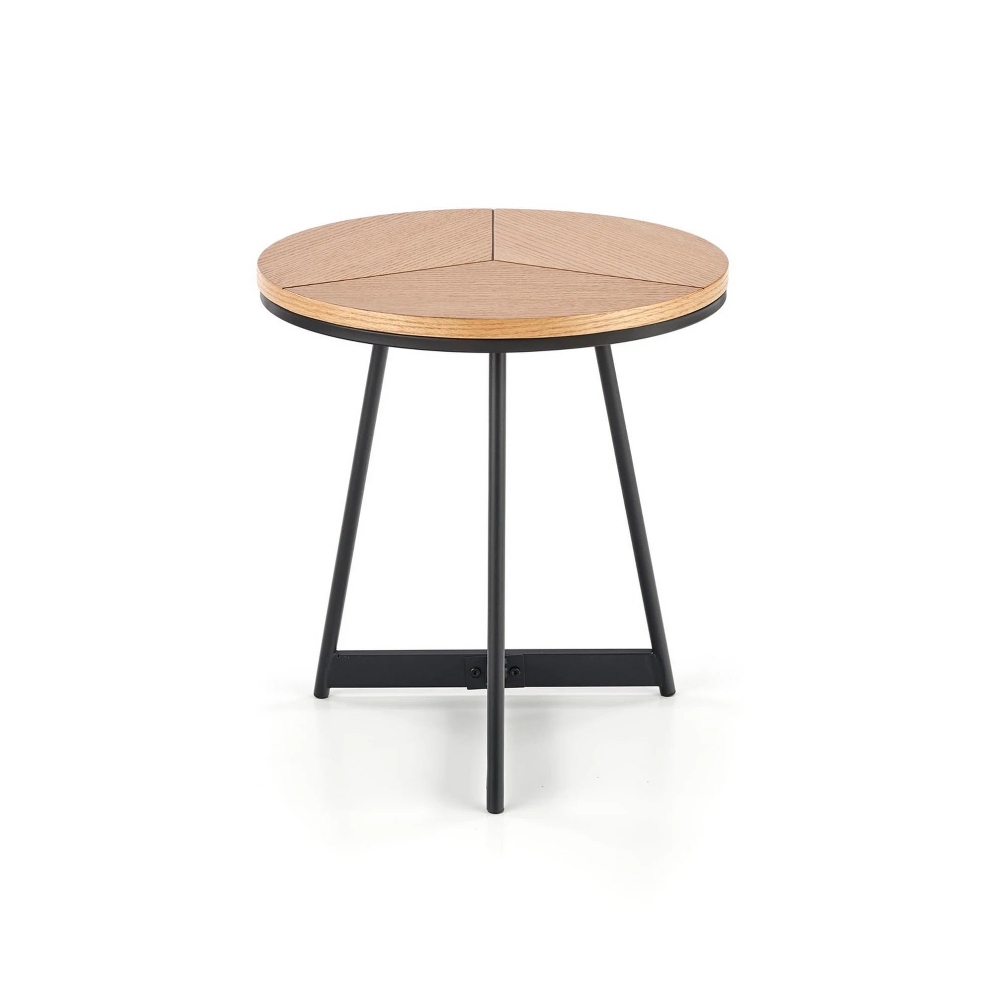 Masuta KARIDA S, stejar auriu/negru, 45x45x49 cm