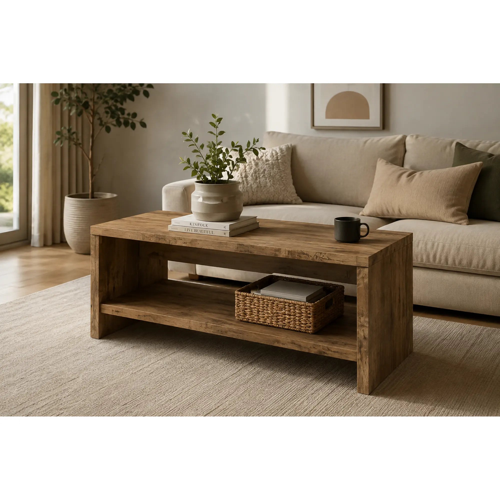 Masuta de cafea MONTANA ST, stejar inchis, PAL, 120x60x53 cm
