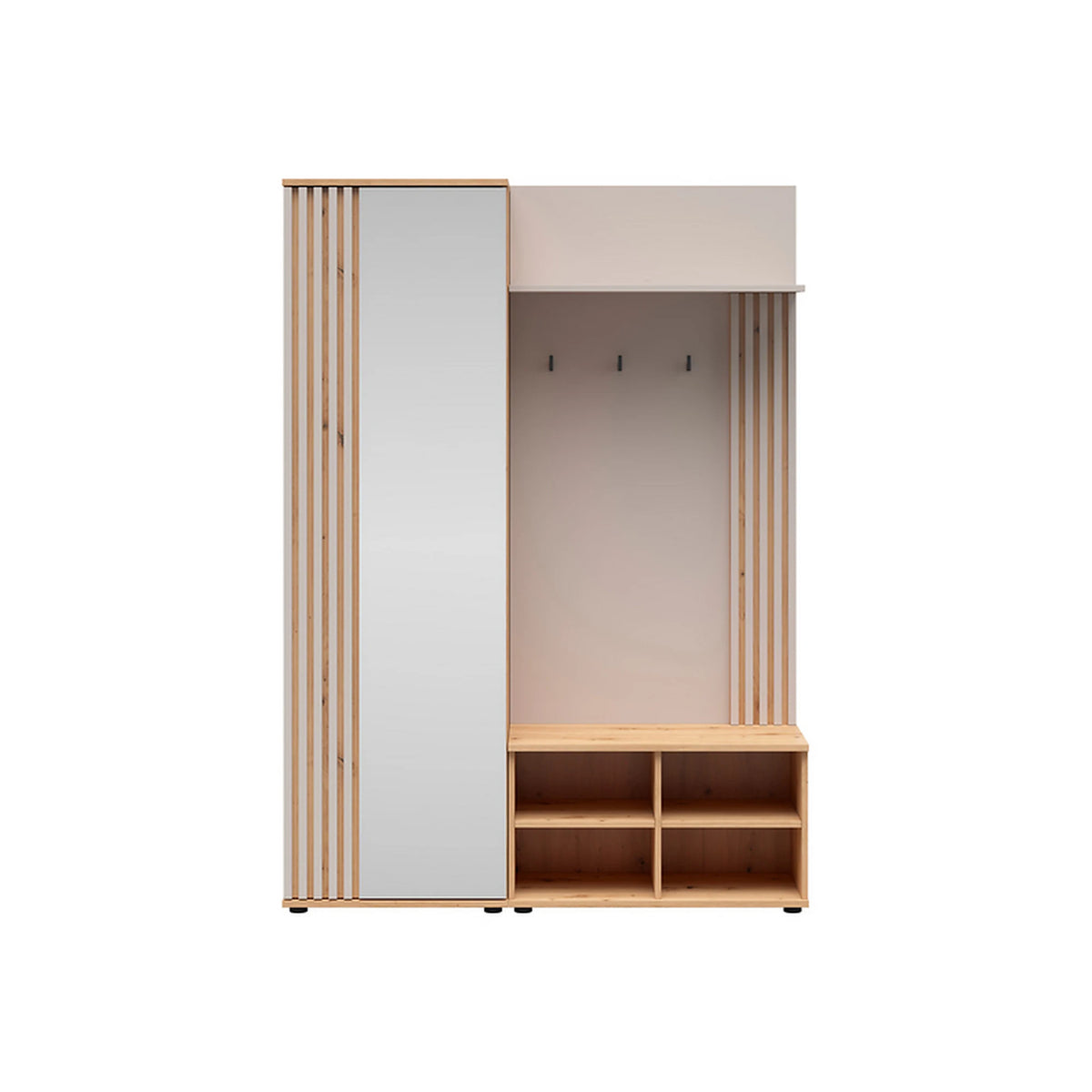 Mobilier hol pantofar BREVAS, stejar artisan/casmir, PAL, 140x40x195 cm