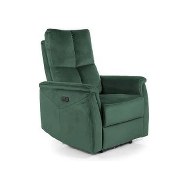 Fotoliu recliner NEPTUN M, stofa catifelata verde inchis - Bluvel 78, 76x94/160x96 cm